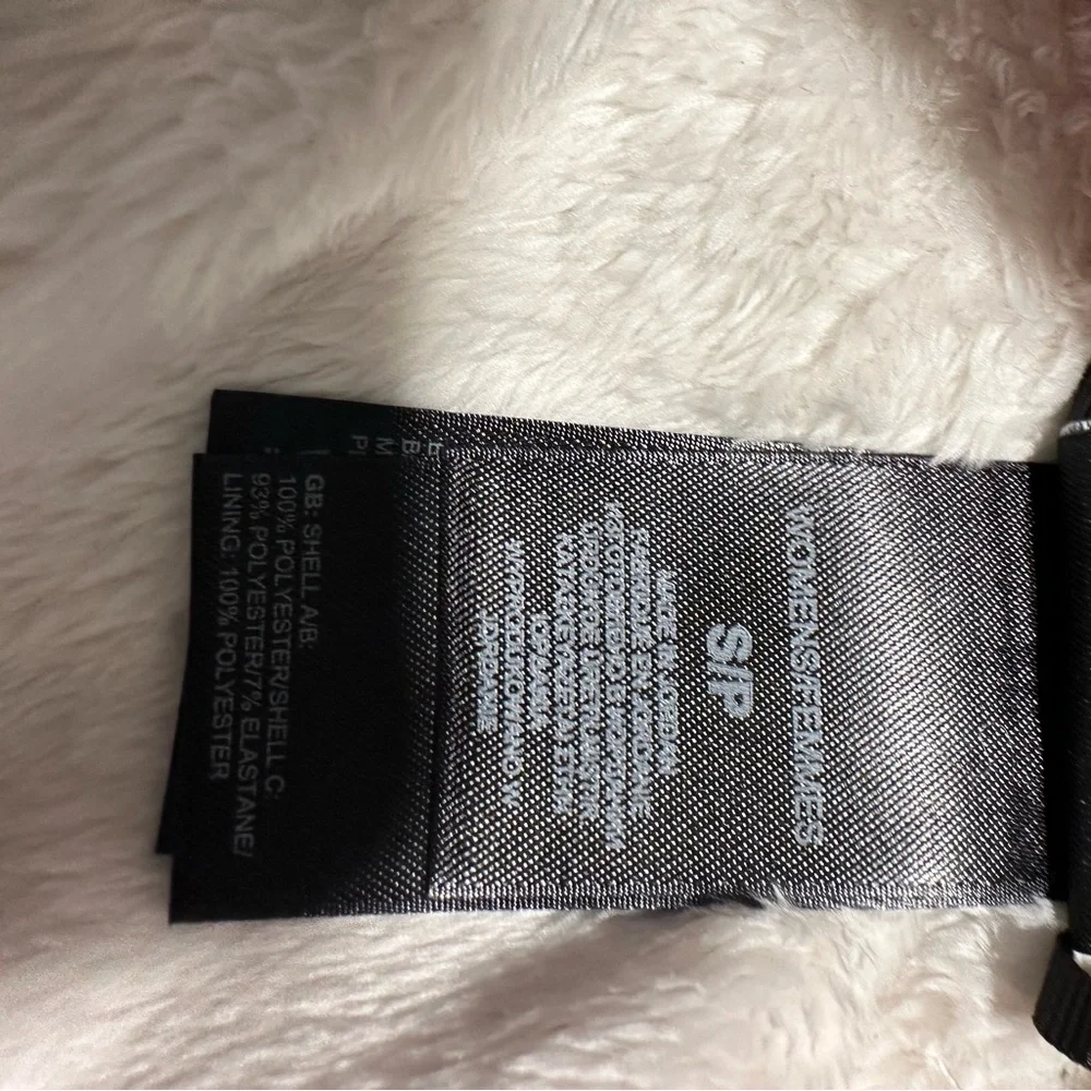 The North Face Furry Vest w/Hood Women's Small Ivory Black Full Zip Vest - Picture 6 of 6